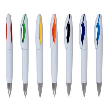 עט כדורי עם לוגו משולב שני צבעים